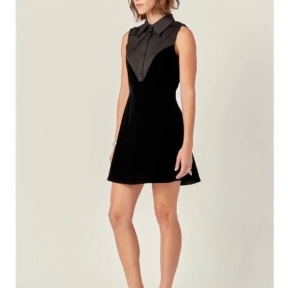 English Factory Black Velvet Dress - Picture 4 of 7